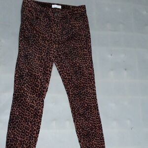 LOFT Brown Leopard Print Skinny Jeans